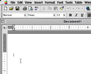 blank word processing document