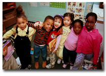 Smiling children in group